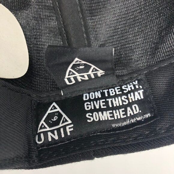 New UNIF Metal Logo Baseball Flat Bill Cap Hat - Picture 6 of 6